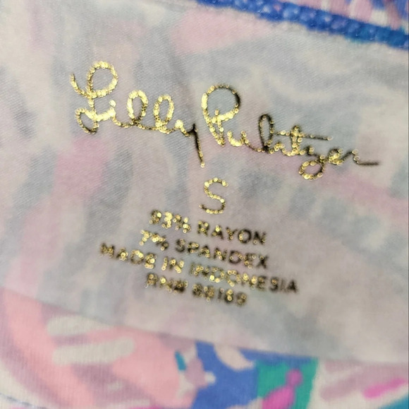 Lilly Pulitzer Sophie Dress Happy as a Clam Ruffle Sleeve Green Pink Size Small - Picture 8 of 8